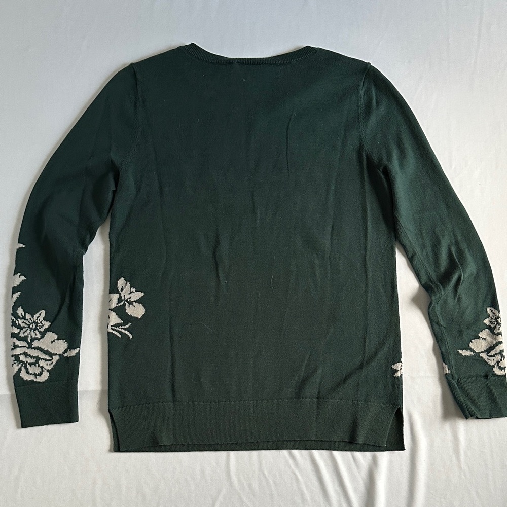 Loft Outlet Floral Patterned Sweater 100% Cotton - Picture 10 of 14